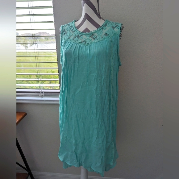 New Directions Pretty Aqua MiniDress - Picture 1 of 6